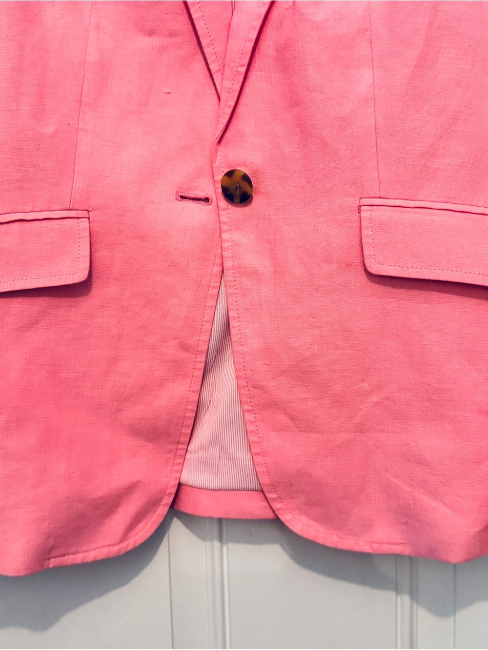 Talbots Pink Single-Button Blazer - Picture 6 of 8
